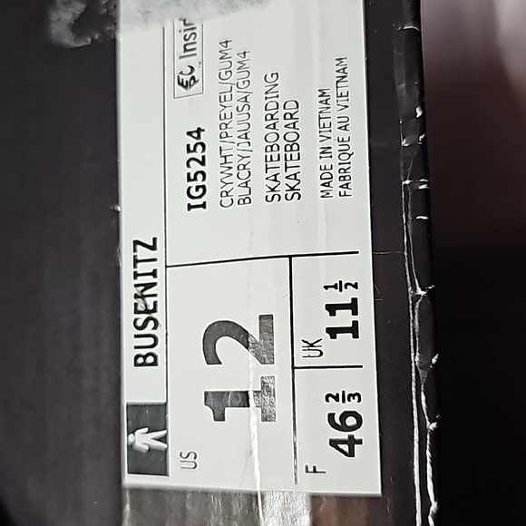 New Adidas Busenitz mens size 12 w/ original box - Picture 8 of 10